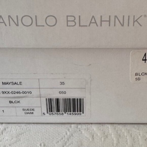 Manolo Blahnik Maysale Suede Buckle Mules Size 35 - Excellent Condition - Picture 4 of 6